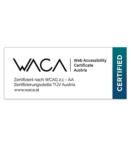 WACA_Web_Accessibility_Austria_Zertifizierungsstelle_TUV_AUSTRIA_Badge_Certified_1000x368px.png